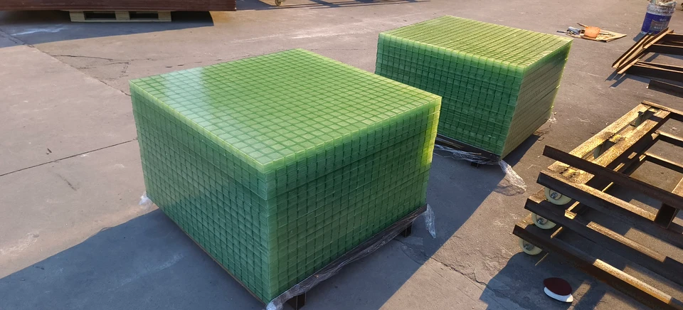 Translucent fiberglass floor